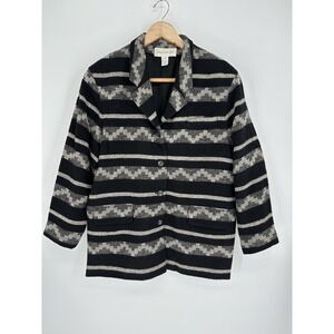 Vintage Jones New York Women's 100% Wool Blazer, Size 16 Aztec Western Pattern